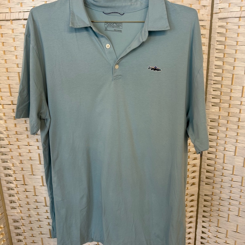 Patagonia Light Blue Polo Shirt